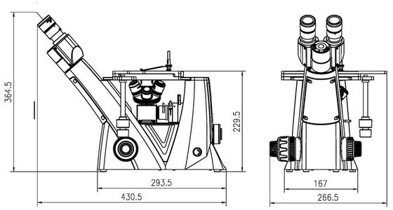 50X-1000X het metallurgische Omgekeerde Optische Heldere Gebied van Microscoopcombinated