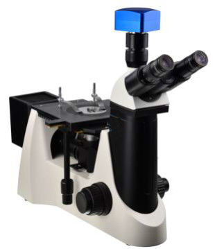 50X-1000X omgekeerde Metallurgische die Microscoop met Gele Blauwgroene en het Polariseren Filters wordt uitgerust
