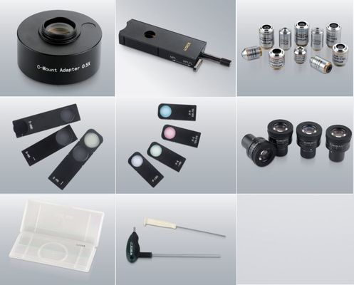 De Microscoop Optische Camera 50X Objectief Metallurgisch DIC van het Trinocular Donkere Gebied