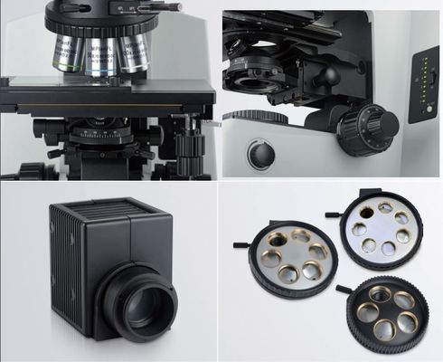 De Microscoop Optische Camera 50X Objectief Metallurgisch DIC van het Trinocular Donkere Gebied